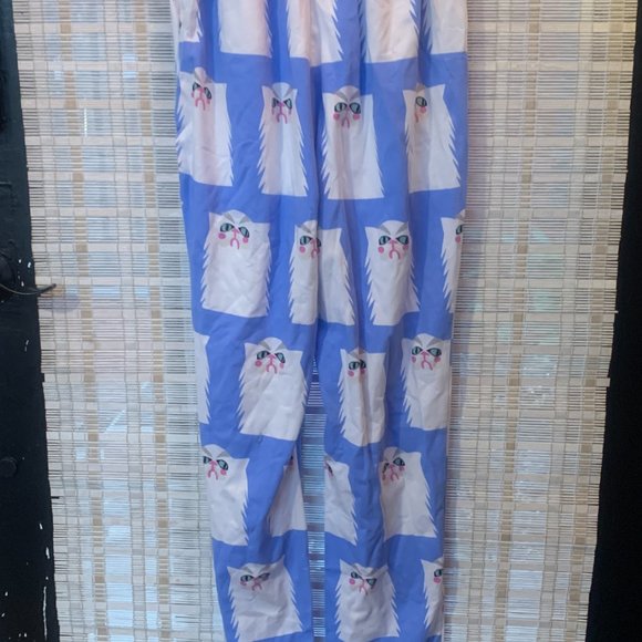 RARE NWT Nooworks Tonya Grumpy Cat Magic Suit Light Blue Jumpsuit Medium - Picture 9 of 12